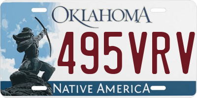 OK license plate 495VRV