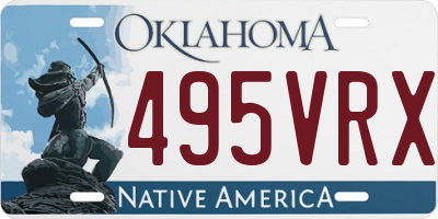 OK license plate 495VRX