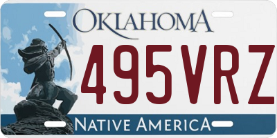 OK license plate 495VRZ