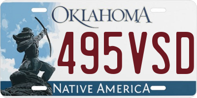 OK license plate 495VSD