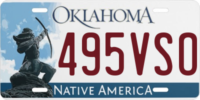 OK license plate 495VSO