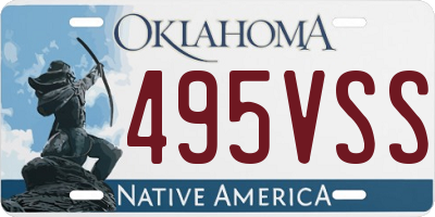 OK license plate 495VSS