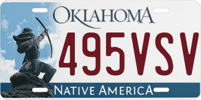 OK license plate 495VSV