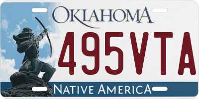 OK license plate 495VTA