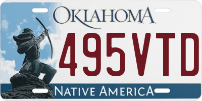 OK license plate 495VTD
