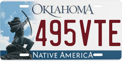 OK license plate 495VTE