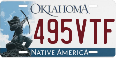 OK license plate 495VTF