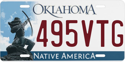OK license plate 495VTG