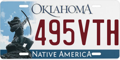 OK license plate 495VTH