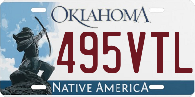 OK license plate 495VTL