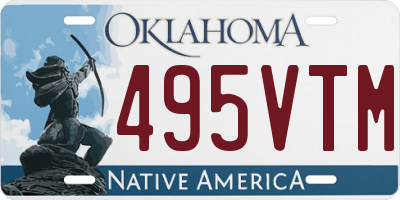 OK license plate 495VTM