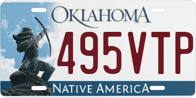 OK license plate 495VTP