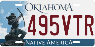 OK license plate 495VTR