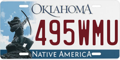 OK license plate 495WMU