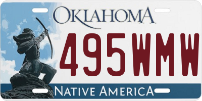 OK license plate 495WMW