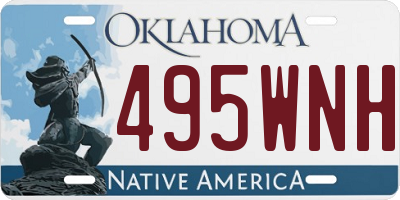 OK license plate 495WNH