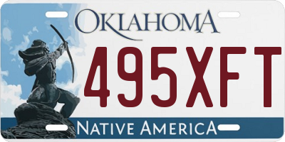OK license plate 495XFT