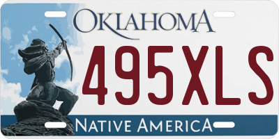 OK license plate 495XLS