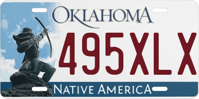 OK license plate 495XLX