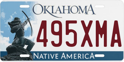 OK license plate 495XMA