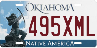 OK license plate 495XML