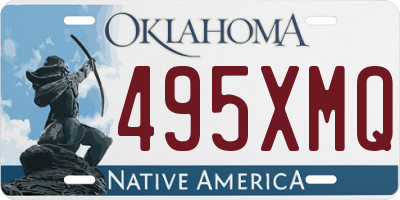 OK license plate 495XMQ