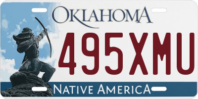 OK license plate 495XMU