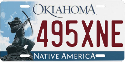 OK license plate 495XNE