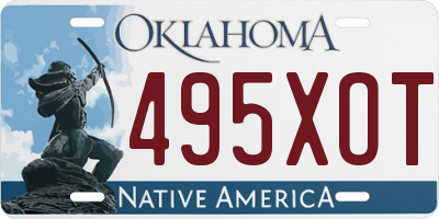 OK license plate 495XOT