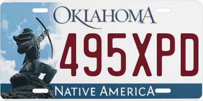 OK license plate 495XPD