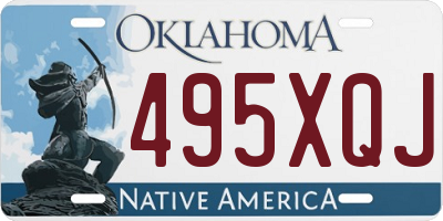 OK license plate 495XQJ