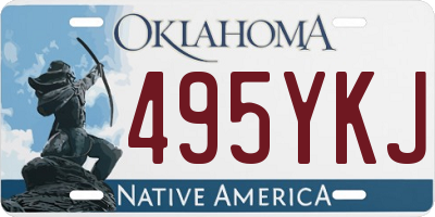 OK license plate 495YKJ