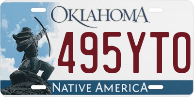 OK license plate 495YTO