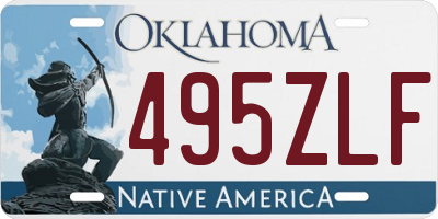 OK license plate 495ZLF