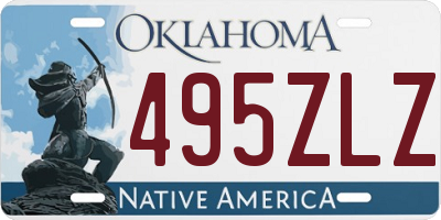 OK license plate 495ZLZ