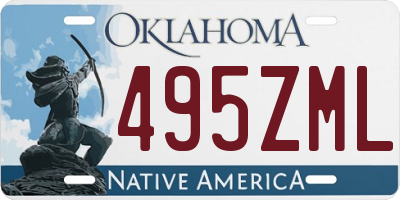 OK license plate 495ZML