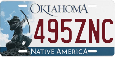OK license plate 495ZNC