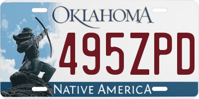OK license plate 495ZPD