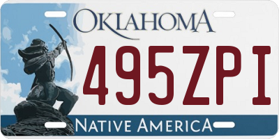 OK license plate 495ZPI