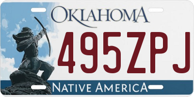 OK license plate 495ZPJ