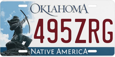 OK license plate 495ZRG