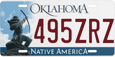 OK license plate 495ZRZ