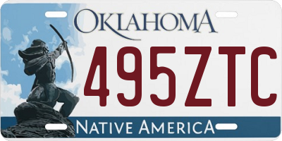 OK license plate 495ZTC