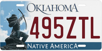 OK license plate 495ZTL
