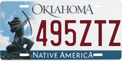 OK license plate 495ZTZ