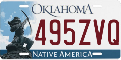 OK license plate 495ZVQ