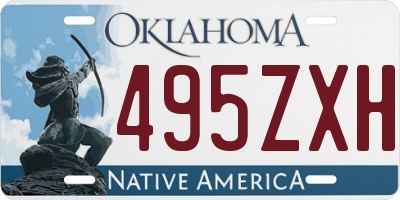 OK license plate 495ZXH