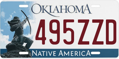 OK license plate 495ZZD