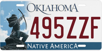 OK license plate 495ZZF