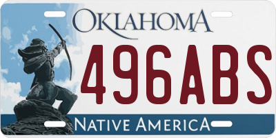 OK license plate 496ABS